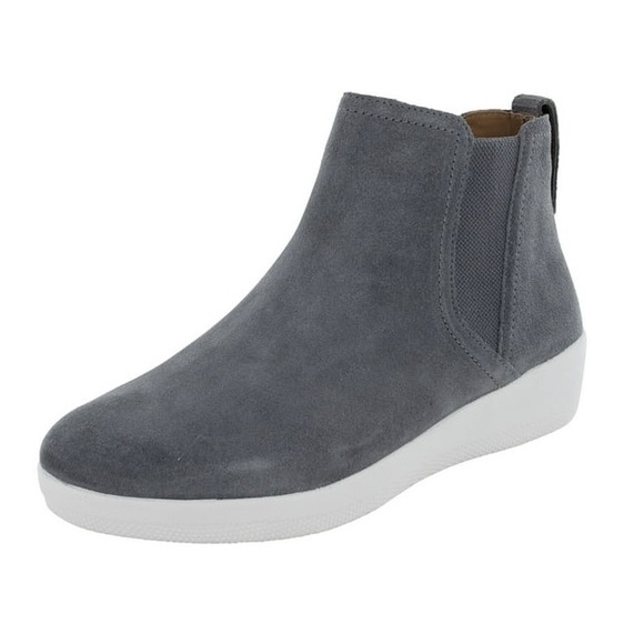FitFlop | Gray Superchelsea Suede Ankle Booties - Picture 1 of 13